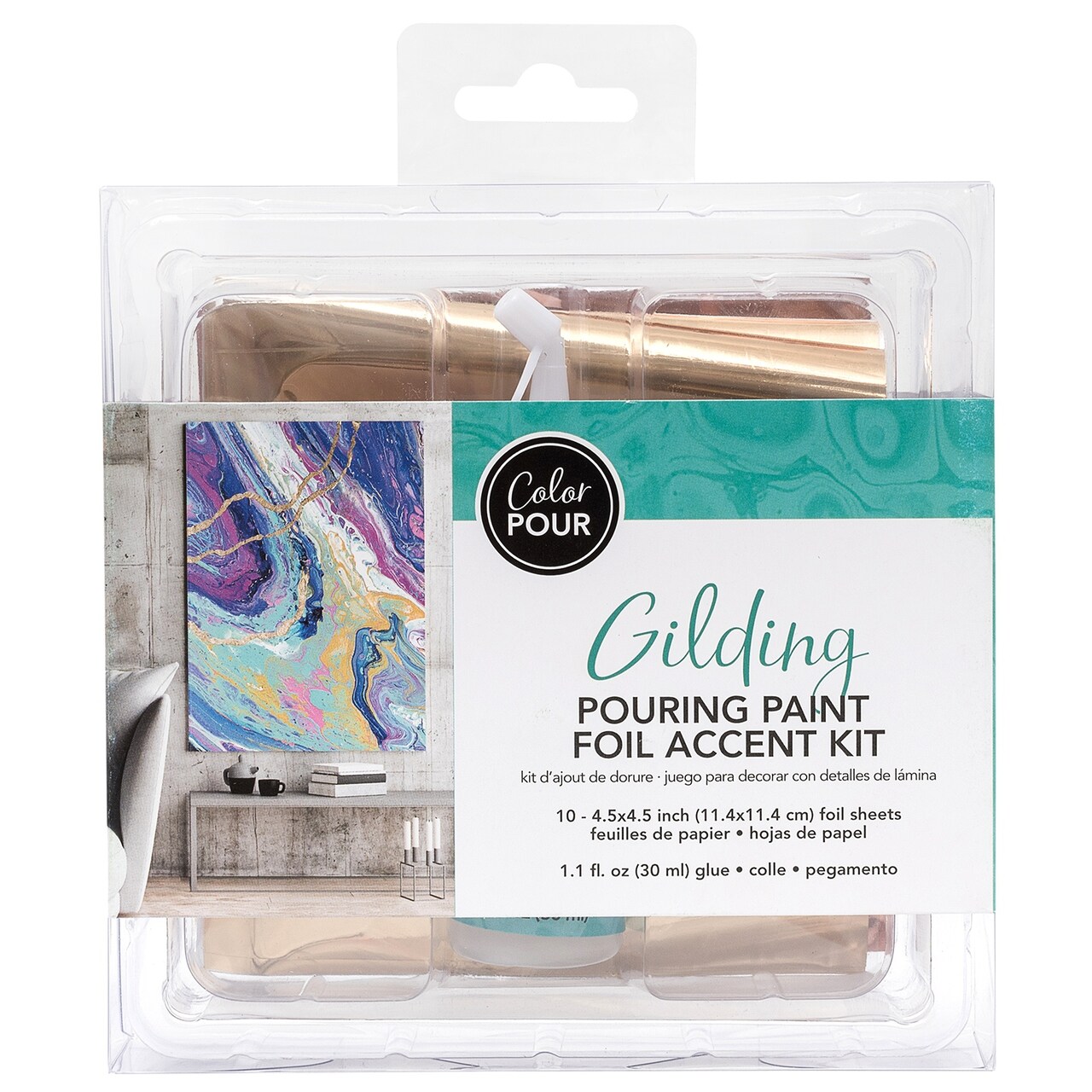 American Crafts Color Pour Gilding Kit 11/Pkg-W/Metallic Foils